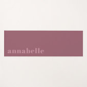 Elegante Classic Dusty Rose Personalisiert Yogamatte (Vorderseite (Horizontal))