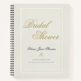 Elegante Classic Ecru Frame Brautparty Geschenklis Notizblock
