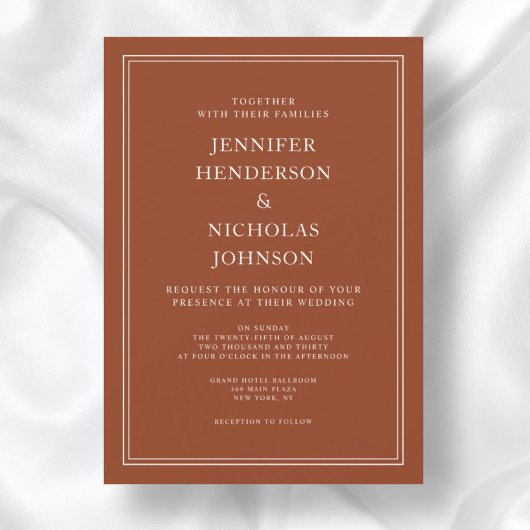 Elegante Classic Einladung