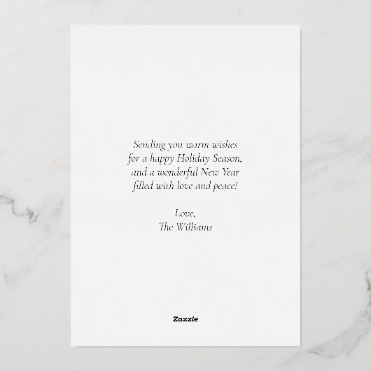 Elegante Classic Family Foto Rote Karte (Rückseite)