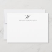 Elegante Classic Family Monogram Minimalistisch Ho Mitteilungskarte (Vorderseite)