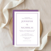Elegante Classic Formal French Lilac Wedding Einladung