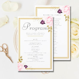 Elegante Classic Gold Frame Rose Hochzeit