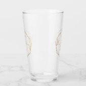 Elegante Classic Gold Mit Monogramm erste Hochzeit Glas (Links)