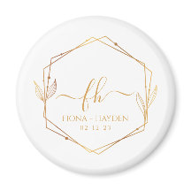 Elegante Classic Gold Mit Monogramm erste Hochzeit