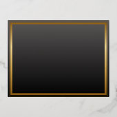 Elegante Classic Gold Script Wedding RSVP Card Folie Einladungspostkarte (Rückseite)