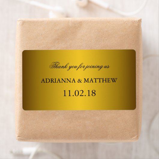 Elegante Classic Gold Wedding Wine Labels2 (Insitu)