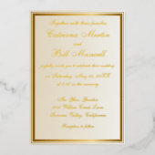 Elegante Classic Golden Foil Einladung (Vorderseite)