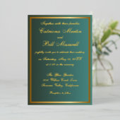 Elegante Classic Golden Foil Einladung (Stehend vorne)