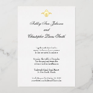 Elegante Classic Golden Foil Einladung