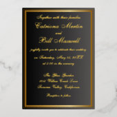 Elegante Classic Golden Foil Einladung (Vorderseite)