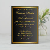 Elegante Classic Golden Foil Einladung (Stehend vorne)