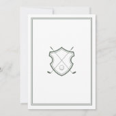 Elegante Classic Golf Retirement Party Einladung (Rückseite)