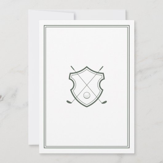 Elegante Classic Golf Retirement Party Einladung (Rückseite)