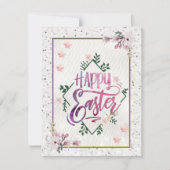 Elegante Classic Happy Osterday Card Feiertagskarte (Vorderseite)
