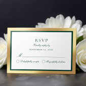 Elegante Classic Imitate Gold Emerald Green RSVP C