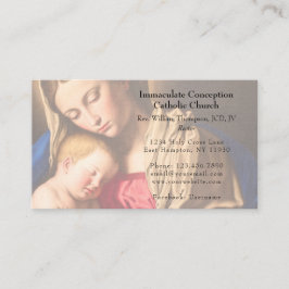 Elegante Classic Jungfrau Mary & Child Gold Church Visitenkarte
