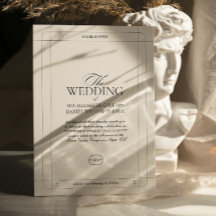 Elegante Classic Luxury Light Gray Monogram Weddin