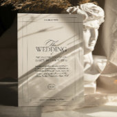 Elegante Classic Luxury Light Gray Monogram Weddin Einladung