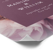 Elegante Classic Regal Lila Peonies Arch Wedding Poster (Ecke)