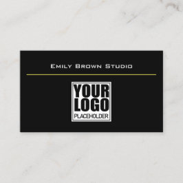 Elegante Classic Simple Black Studio Logo-Vorlage Visitenkarte