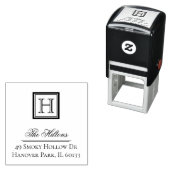 Elegante Classic Square Monogram-Briefmarke Permastempel (Beispiel)
