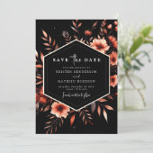 Elegante Classic Terracotta Wedding Save The Date (Stehend Vorderseite)