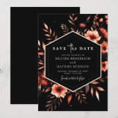 Elegante Classic Terracotta Wedding Save The Date (Vorne/Hinten)