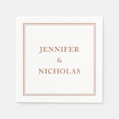 Elegante Classic Terracotta Wedding Serviette (Vorderseite)