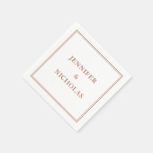 Elegante Classic Terracotta Wedding Serviette (Ecke)