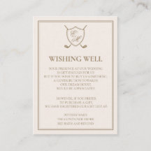 Elegante Classic Wappen Monogram Golf Wedding