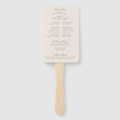 Elegante Classic Wappen Monogram Golf Wedding Fächer (Rückseite)