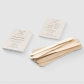 Elegante Classic Wappen Monogram Golf Wedding Fächer (Non-assembled)