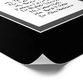 Elegante Classic Wedding 16 Table Seating Chart Poster (Ecke)