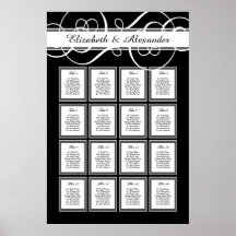 Elegante Classic Wedding 16 Table Seating Chart