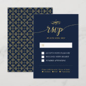 Elegante Classic Wedding RSVP Insert Card Karte (Vorne/Hinten)