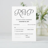 Elegante Classic Wedding RSVP (Response) Karte (Stehend Vorderseite)