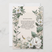 Elegante Classic White Magnolias Dankeschön Karte (Rückseite)