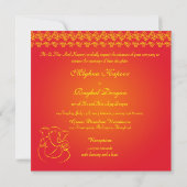 Elegante Classy Ganesh Indian Wedding Einladung (Rückseite)