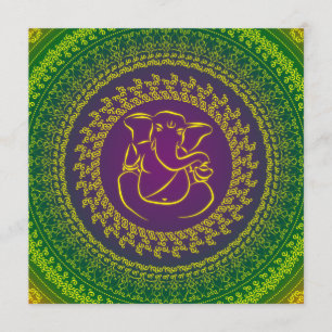 Elegante Classy Ganesh Indian Wedding Einladung