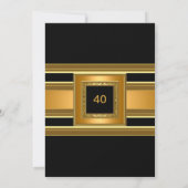 Elegante Classy Geburtstagsparty Elegantes Gold Einladung (Rückseite)