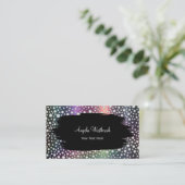 Elegante Classy Glitzy Bling Business Cards Visitenkarte (Stehend Vorderseite)