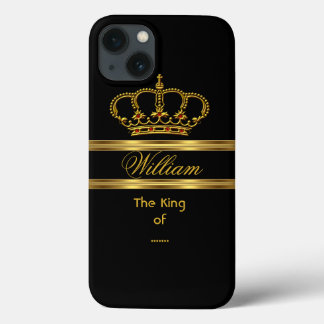 Elegante Classy Royal King Gold Black Crown 3 Case-Mate iPhone Hülle