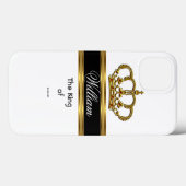 Elegante Classy Royal King Gold Schwarz-weiß Crown Case-Mate iPhone Hülle (Rückseite (Horizontal))
