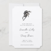 Elegante Classy Watercolor Reitsport Hochzeit Save The Date (Vorderseite)