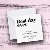 Elegante Clean Wedding Dankeschön Note Card Mitteilungskarte