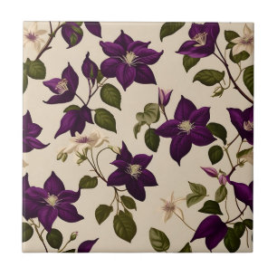 Elegante Clematisrebe Fliese