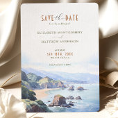 Elegante Cliffside Save the Date Card - Big Sur, C Einladung