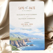 Elegante Cliffside Save the Date Card - Big Sur, C Einladung