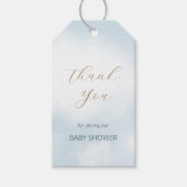 Elegante Cloud 9 Theme Baby Shower Blue Vielen Dan Geschenkanhänger (Vorderseite)